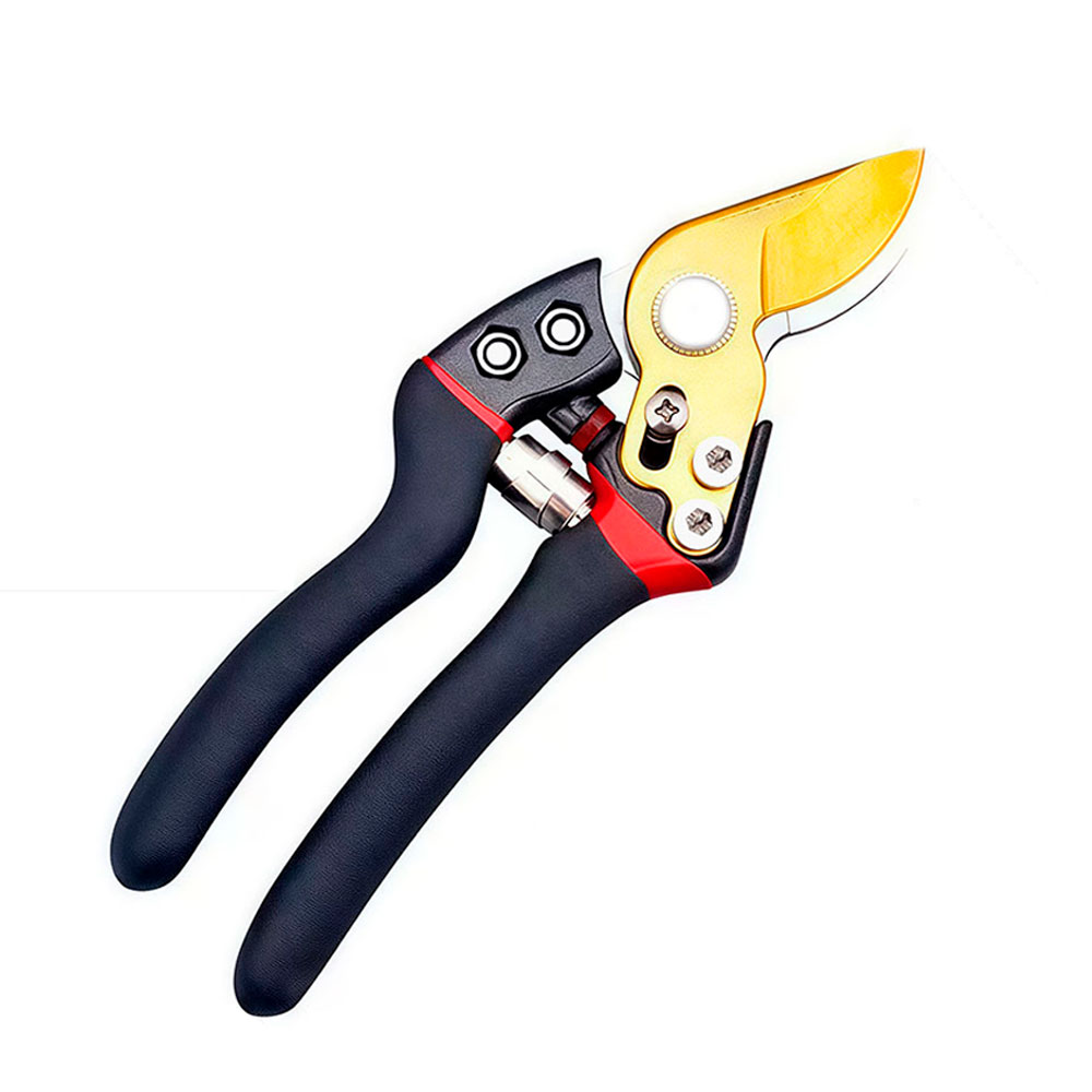 Секатор садовий ручний YT-SK57 Golden Eagle, довжина 195мм, діаметр зрізу 35мм, нержавіюча сталь, гумові ручки, 0,232 кг. Black