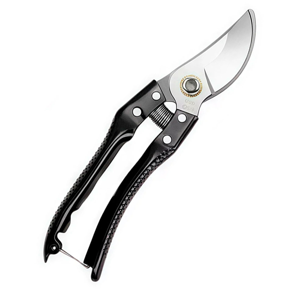 Секатор садовий ручний YT-SS1, довжина 210мм, діаметр зрізу 30мм, нержавіюча сталь, з фіксатором, 0,195 кг. Black