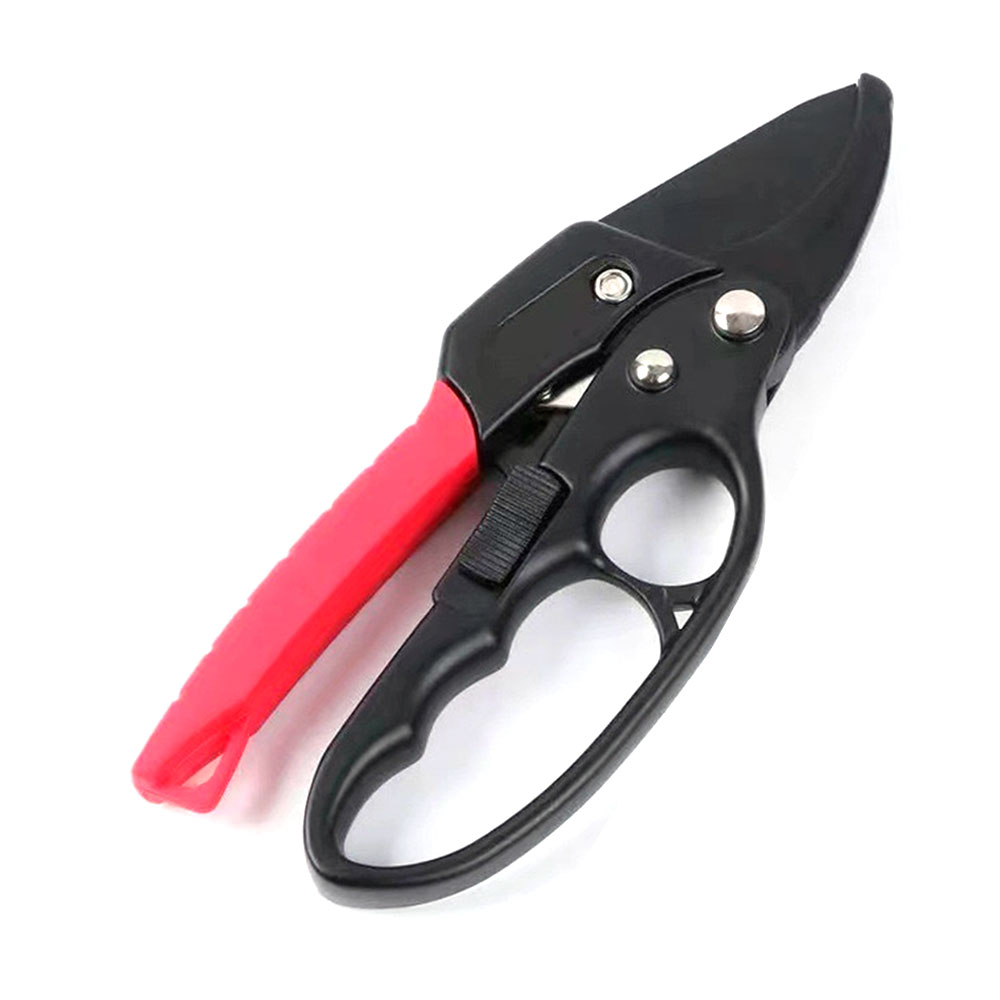 Секатор садовий професійний YT-SK5B з храповим механізмом, довжина 205мм, діаметр зрізу 25мм, сталь SK5, з фіксатором, 0,206кг. Red/Black. OEM