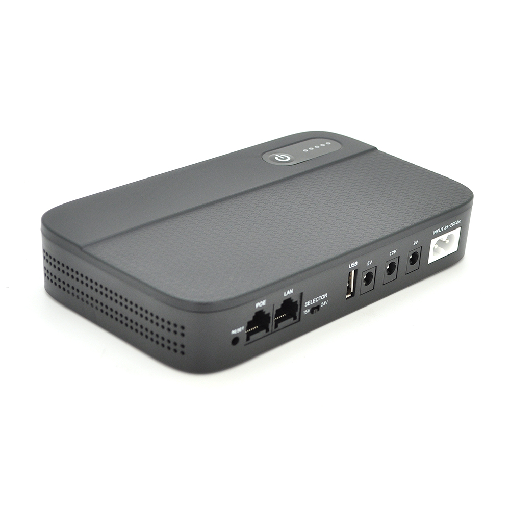 ДБЖ UPS-18W DC1018P YT45391 для роутерів/комутаторів/PON/POE-430, 5//9/12V, 1A, 10400MAh(4*2600MAh), Black, BOX