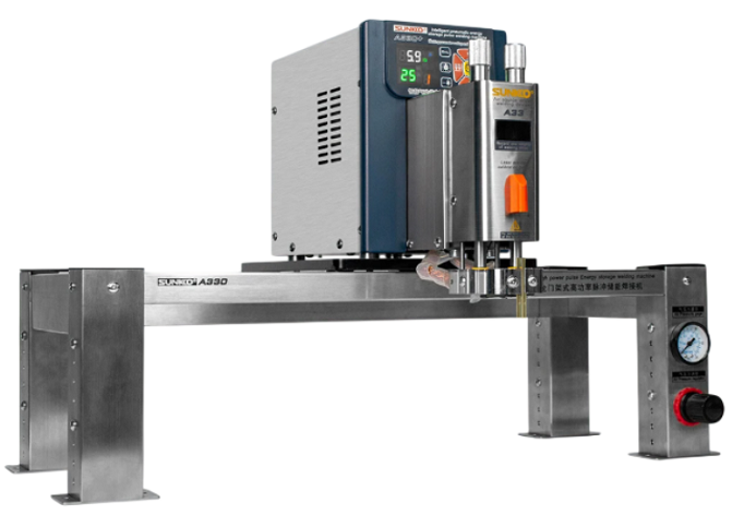 Апарат точкового зварювання конденсаторний SUNKKO A330+, Ni-Cd, Ni-MH, Li-Ion, стрічка 0,1-0,45мм, 220V, струм-2000А, U=5.6-6V, 27kW, 505*190*340mm, 16.7kg