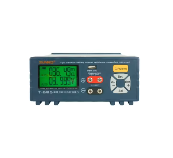 Тестер Sunkko T-685 опору/напруги батареї LiIon 18650 акумуляторів 0-41В, V:1mV~±100VDC, 0,00001-200Ом, LCD, 190*180*80мм, 1.1кг