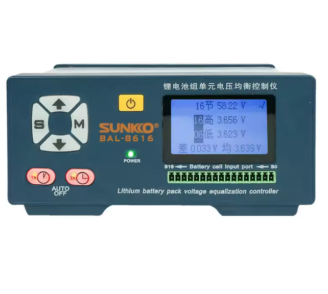 Балансир активний Sunkko BAL-8616 16S Lifepo4, Li-ion 2-16S, 8A, індикатор LCD, 3.7-4.2/32/3.6V, 320×220×130mm, Box