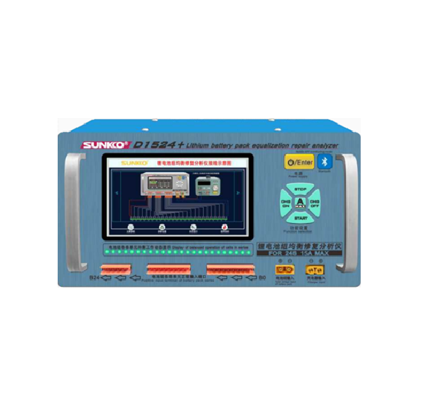 Балансир пасивний Sunkko D1524+ Lifepo4 24S, Li-ion 2–24S, 15A, індикатор LCD, аналізатор з функцією розряду, bluetooth, Box