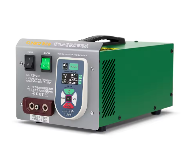 Зарядний пристрій Sunkko CH12V20, Lifepo4, Li-ion 2–32S, 3.6-125V, 20A, 2,5kW.індикатор LCD, аналізатор ємності/напруги,305*196*166mm,4.6kg,Box