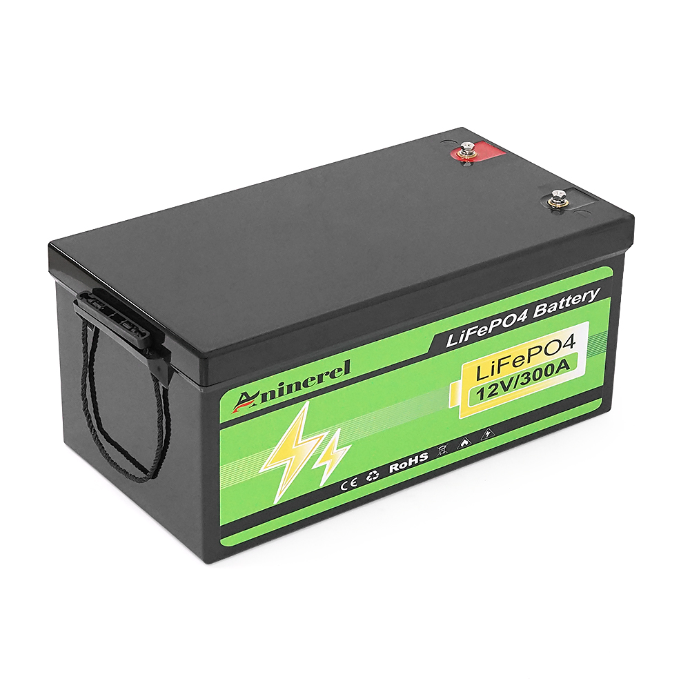 Акумуляторна батарея ANENJI ANJ-12V-300AH-PX   LiFePO4 12,8V 304Ah, 3.84kWh, BMS150A@4S, 6000 cycles, 522x268x220, 26kg