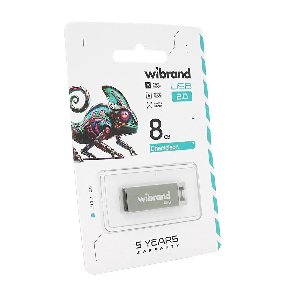 Флеш-накопичувач Mibrand Chameleon, USB 2.0, 8GB, Metal Design, Blister