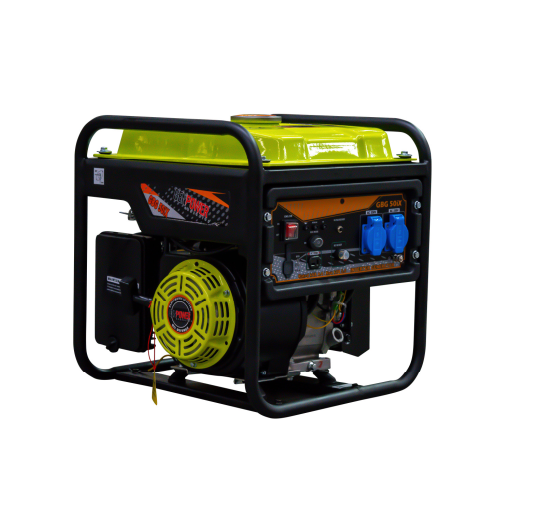 Генератор інверторний БЕНЗИНОВИЙ GENPOWER GBG 50IX 3.6kW (5kVA), однофазний, 230V, 50Hz, DC12V. об'єм 15.0л. витрата 0,374Lt/kWt-1Lt/h,465*445*505mm. 30кг.