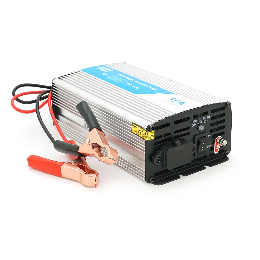 Універсальне ЗУ для акумулятора BPC 12V 15A (AGM, GEL), AC220V, DC14,5, Струм заряду 12V/15A, LCD, крокодили