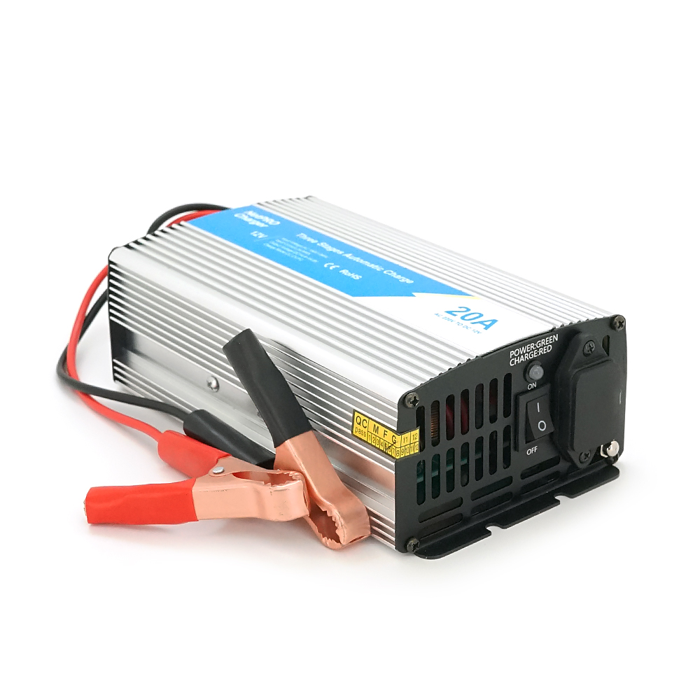 Універсальне ЗУ для акумулятора BPC 12V 20A (AGM, GEL), AC220V, DC14,5, Струм заряду 12V/20A, LCD, крокодили