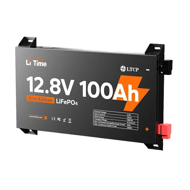Акумуляторна батарея Li-TIME LiFePO4 12.8V 100Ач 1280Wh METAL CASE