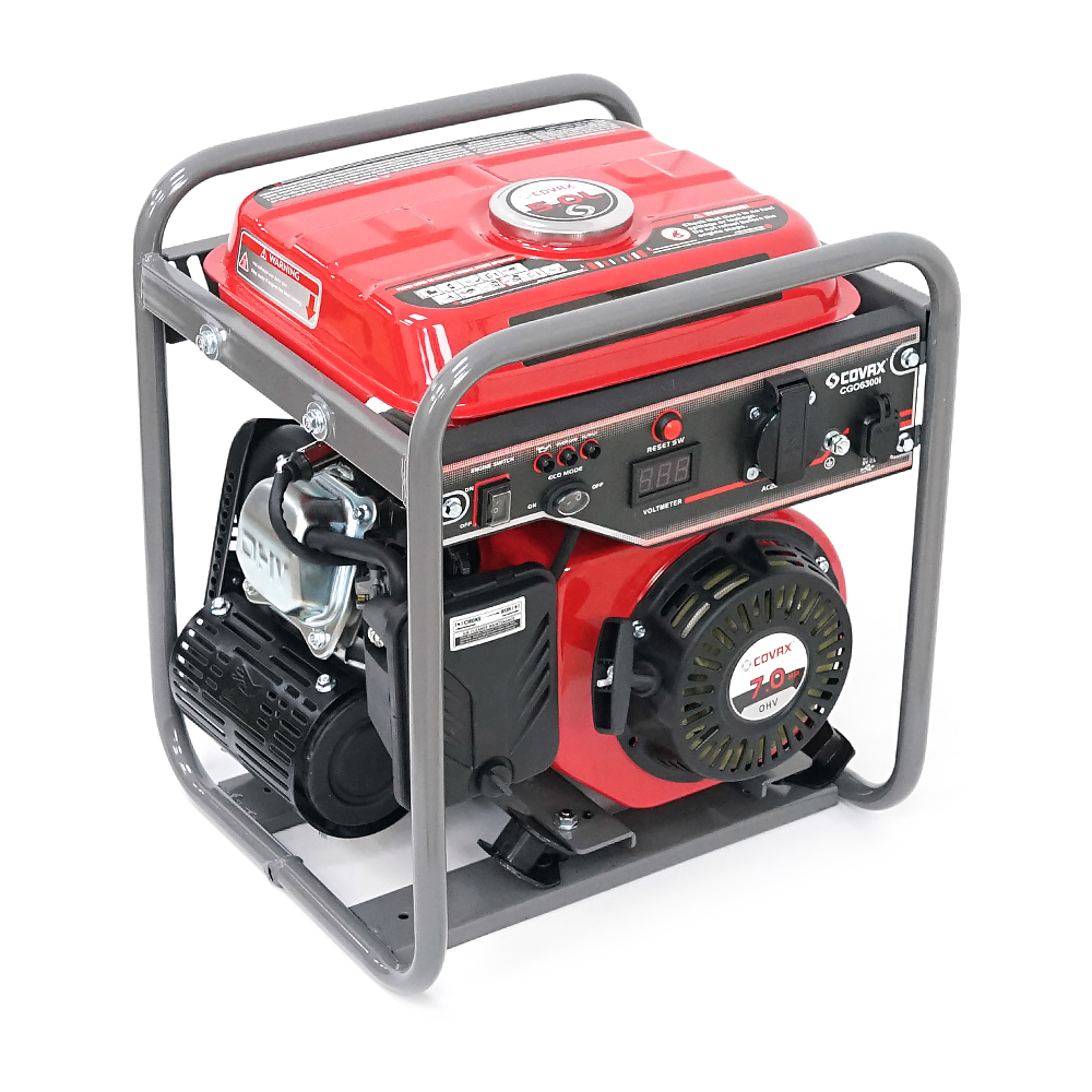 Генератор інверторний бензин COVAX CGO6300i, 3.5kW, однофазний 220V, 50Hz, 4-stroke, бак 5L, 375х340х430mm, 21kg