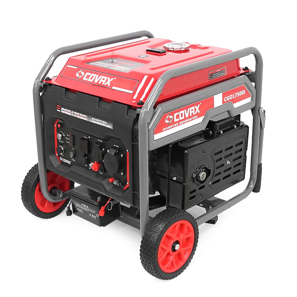 Генератор інверторний COVAX CGO17500i, 11kW, бензин, однофазний 220V, 50Hz, electrik starter, 4-stroke, бак 25L, 633х550х605mm, 70kg