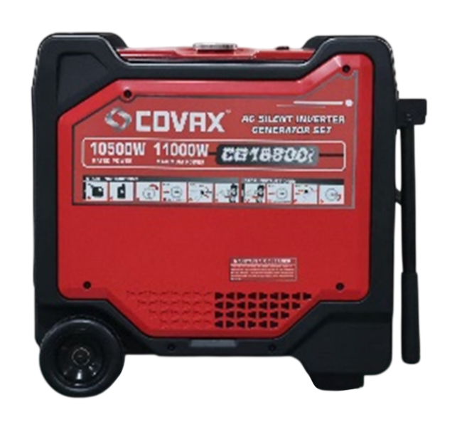 Генератор інверторний бензин COVAX CG16800iERC, 11kW, однофазний 220V, 50Hz, 11000W, бак 32L, 120kg