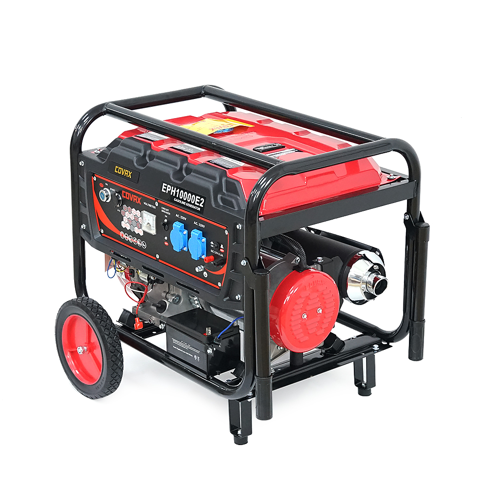 Генератор бензиновий COVAX EPH10000E2, 7.0kW, однофазний 220V, 50Hz, DC12V, 18HP, Electric Starter, tank 25L, 690x535x555mm