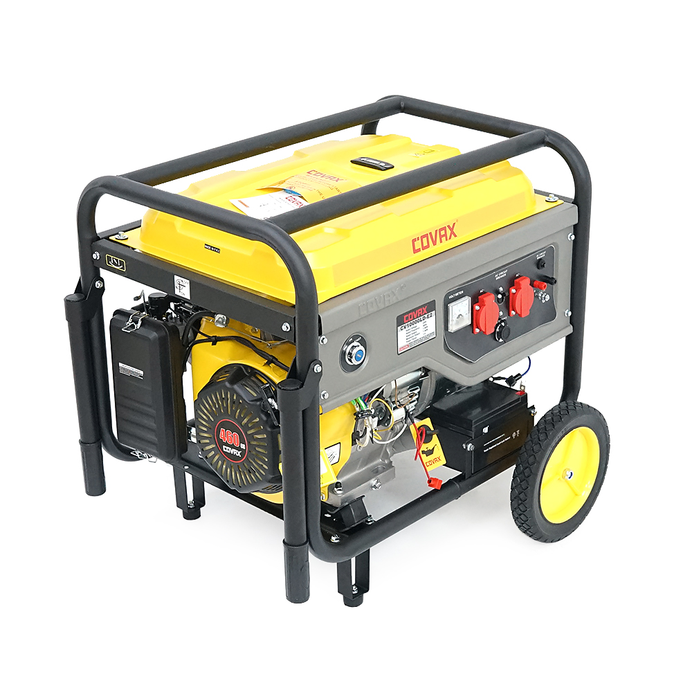 Генератор бензиновий COVAX CV10000LD-E2, 7.0kW, однофазний 220V, 50Hz, DC12V, 18HP, Recoil/Electric Starter, tank 25L, 705x550x570mm, 84kg