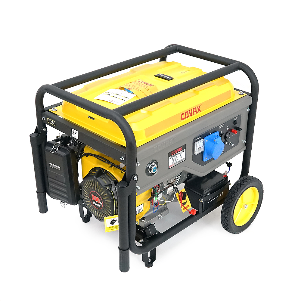 Генератор бензиновий COVAX CV17500LD-E2, 8.5kW, однофазний 220V, 50Hz, DC12V, 20HP, Recoil/Electric Starter, tank 25L, 705x560x570mm, 88kg