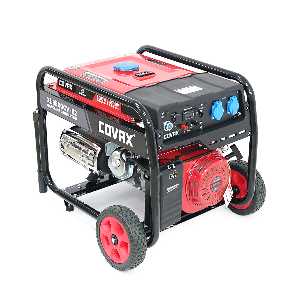 Генератор бензиновий COVAX XL8500CV-E2, 6.0kW, однофазний 220V, 50Hz, DC12V, 15HP, Electric Starter, tank 25L, 690x535x555mm