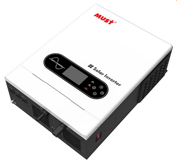 Гібридний інвертор MUST PV18-6248ECO. 6200W, 48V, струм заряду 100A, 170-280V, MPPT (100А, 120-450 Vdc), 428x318x140 мм. 10 кг.