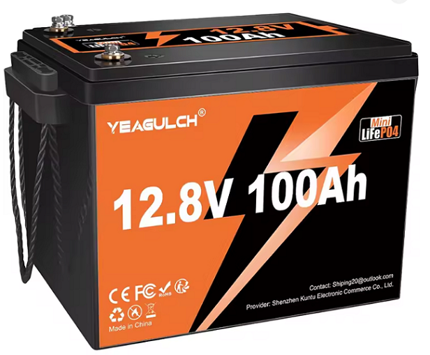 Акумуляторна батарея YEAGULCH Mini Max LiFePO4 12,8V 100Ah 1280Wh, BMS-100A, ( 299 x 193 x 200) , M8, 12.9kg Q1