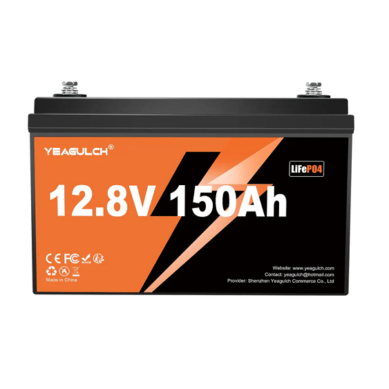 Акумуляторна батарея YEAGULCH LiFePO4 12,8V 150Ah 1280Wh, BMS-100A, ( 325 x 165 x 215) , M8, 10kg Q1