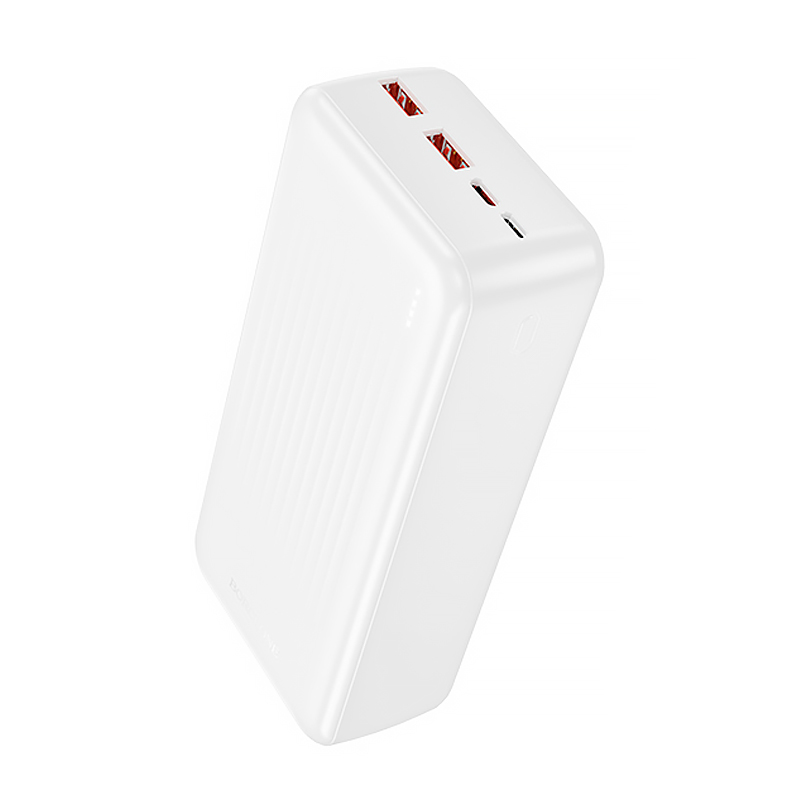 Power bank Borofone BJ80B 30000mAh, 22.5W+PD20W, 2*USB+Type-C, White, 660g, Box