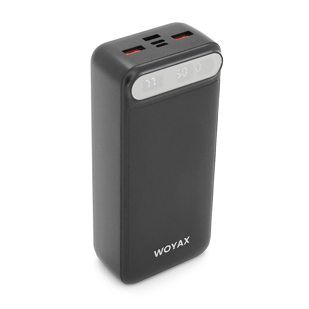 Power Bank WOYAX WY-30F 30000mAh, 22.5W, Black, 0.580kg, Box