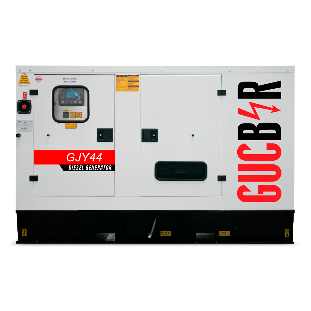 Дизельний генератор Gucbir GJY44 з двигуном YANG DONG Y4105D, 44 кВА/35,2 кВт, генератор Maranello M44, витрата палива при 75% навантаження - 6,75 літрів/год, 230/400 В, 50 Гц (AVR KR620+ATS), IP23/H, 2225x950x1660 мм, 1092 кг, 135 л