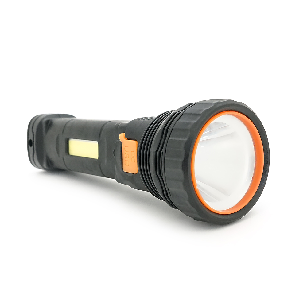 Ліхтарик ручний WST-01, 3W. OSL+COB. 3+1 режим, вбудований акумулятор, IP40 . 210х88х45. Box