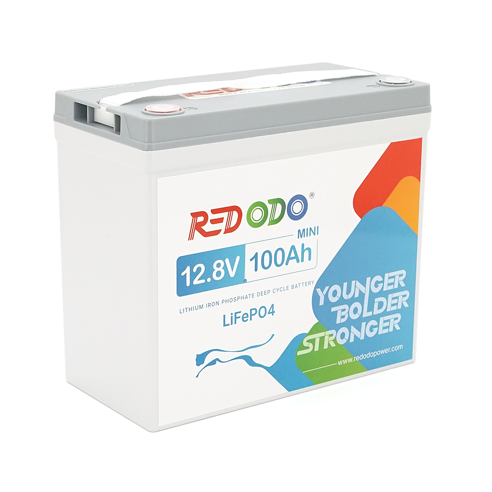 Акумуляторна батарея LiFePO4 Redodo 12.8V 100Ah , 1280Wh, BMS 100A, Mini, ≥4000 циклів, 329*172*214мм