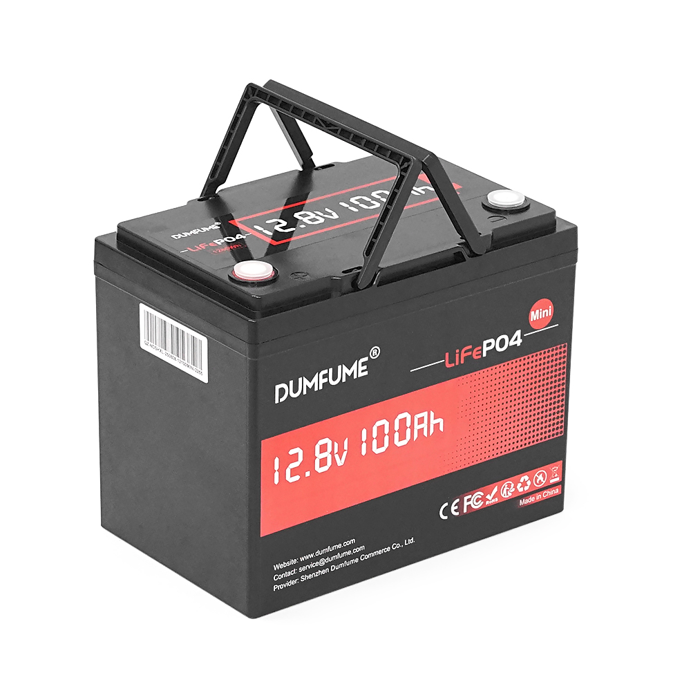 Акумуляторна батарея Dumfume MINI LiFePO4 12,8V 100Ah 1280Wh, in10A/out20A, ( 150 x 95 x 85) , 10kg Q1