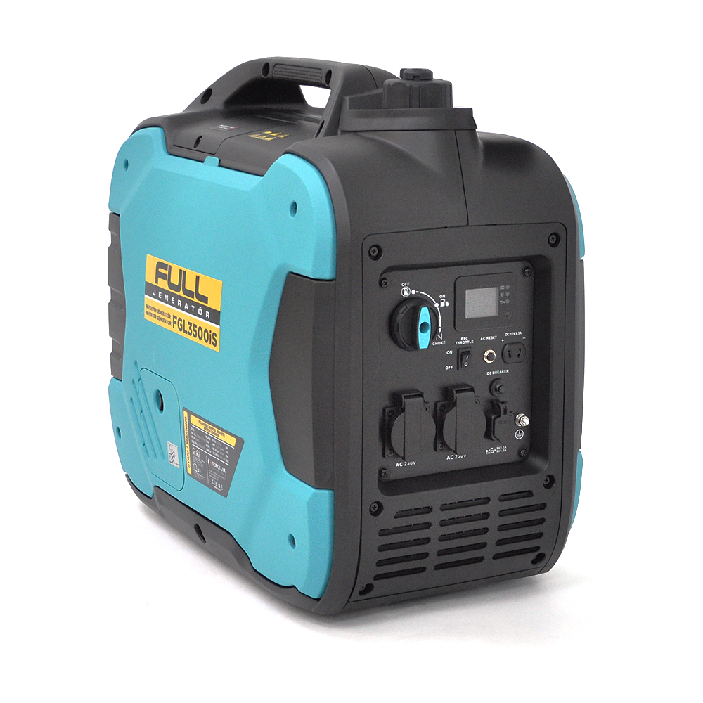 Генератор інверторний бензиновий FGL3500iS, 1-фазний 230V, 50Hz, 3.5kVA/3kW, бак 4л, витрата 0.9л/год, пуск: ручний, охл.: повітряне, 505х300х470 мм, 22 кг