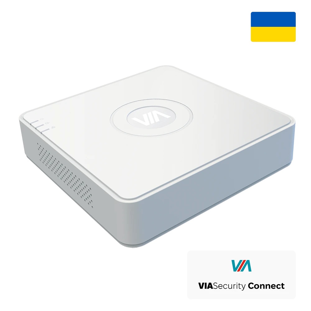 8-канальний IP відеореєстратор VIA SECURITY VIA-NVR08V1Q з підтримкою до 6МП (Value Q Series)