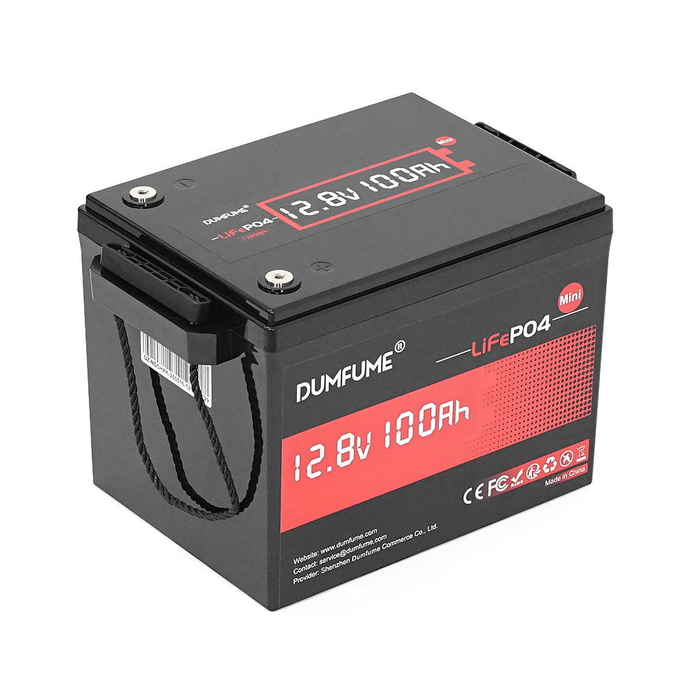 Акумуляторна батарея Dumfume MINI MAX LiFePO4 12,8V 100Ah 1280Wh, in10A/out20A, ( 150 x 95 x 85) , 10kg Q1