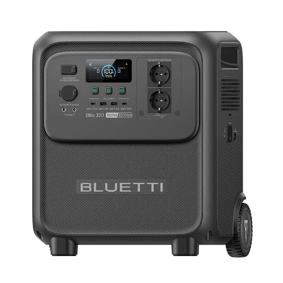 Power station Bluetti Elite 320, 2764,8 Вт, 3840  Вт * год, LiFePO4, MPPT 1000 Вт, CarPort12V, 1х DC12V, 1хAC 220, 2xUSB-15W, 2хUSB-C (100W), зарядка 60 мин, 320х215х250 мм, 11,5 кг