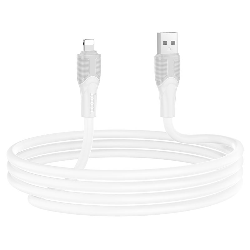 Кабель Hoco X106, Lightning-USB, 2,4A, довжина 3м, White, BOX