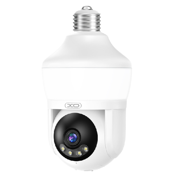 3 Мп поворотна внутрішня відеокамера XO CR14 Pro Magic Bulb 500W Pixel Bluetooth Sightsys H264 4mm, в цоколь Е27