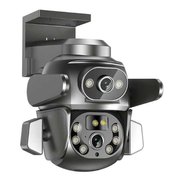 4 Мп поворотна вулична відеокамера XO CR04 EU Robot 400W Pixel Dual Screen Outdoor Dome Camera (2.4G Wireless WiFi) CareCam