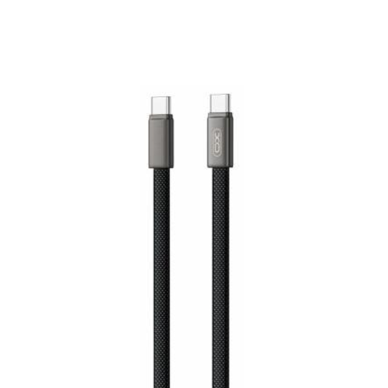 Кабель Type-C to Type-C (male to male) XO-NB-Q307, Підтримка SIC, QC3.0, PD до 60Вт, 480Mbps, довжина 1.0м, обплетення, Black, Box