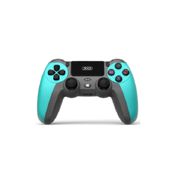 Геймпад бездротової XO GP6 B для PS4 Bluetooth/Wired, 17 кнопок, (Grey/Green), 3.7V, 600mAh, 200g. Green, Box