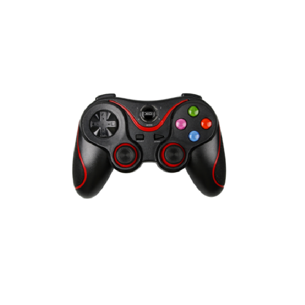 Геймпад бездротової XO GP6 B для PS4 Bluetooth/Wired, 17 кнопок, (Black/Red), 3.7V, 600mAh, 200g. black+red. Box