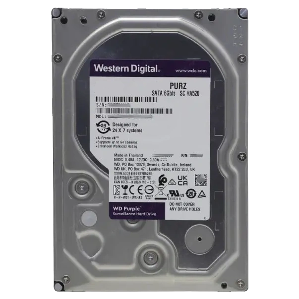 Жорсткий диск Western Digital Purple 4TB 64MB 5400rpm WD44PURZ 100 x 23 x 150 мм
