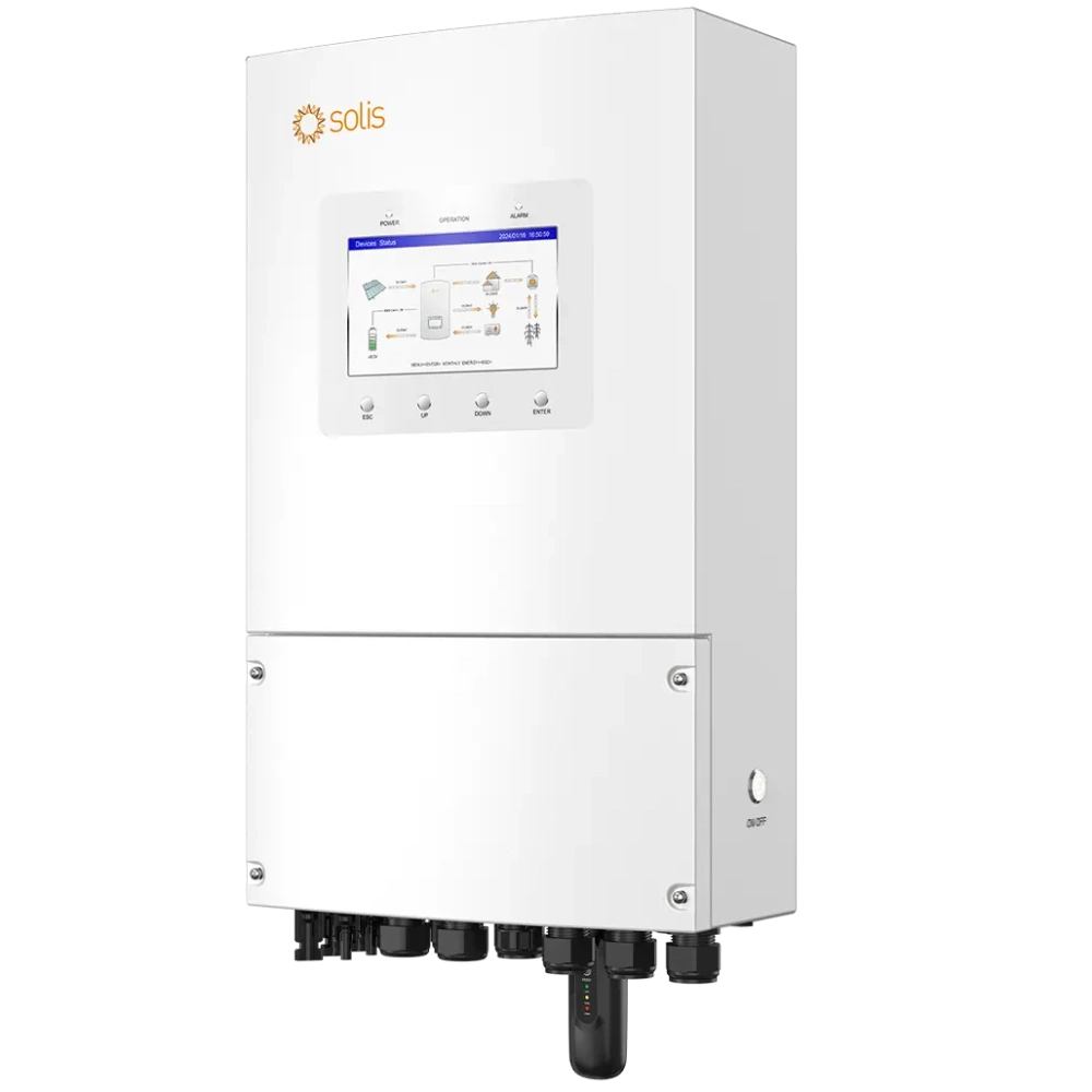 Гібридний інвертор SOLIS S6-EH1P8K-L-PLUS, однофазний, 8кВт (2/4 MPPT 90 - 435V, струм заряду акб 190A, DC 40-60V) 23.5 кг,335×560×253