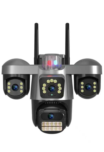 3Мп Wi-Fi/LAN відеокамера з трьома об'єктивами SD-карта PP-IPC46694MP3IR30 PTZ 3,6mm, Вбудована сирена, ICSee