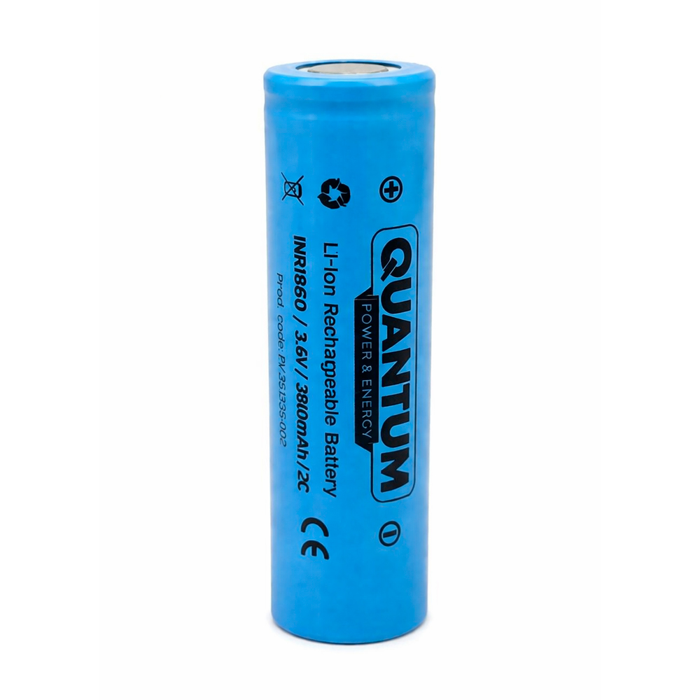 Акумулятор 18650 Li-Ion QUANTUM INR18650FT 3800mAh 2C, 3.6V, Blue