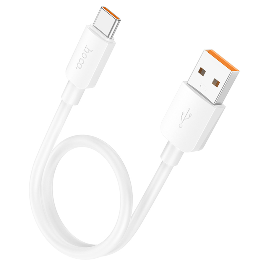 Кабель Hoco X96, USB-Type-C, 100W, White, довжина 0.25м, BOX