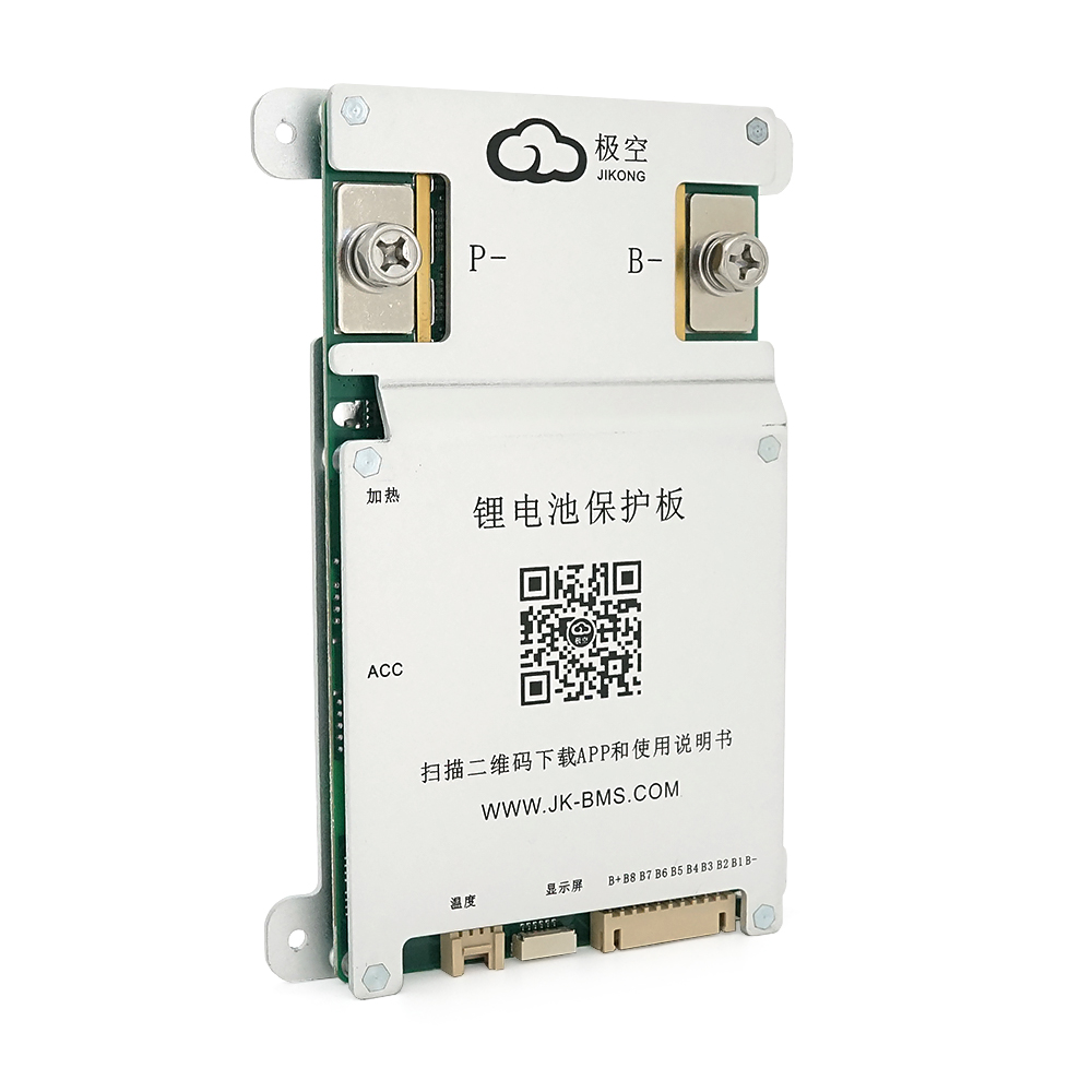 BMS плата JK-B1A8S10P Li-Ion/LiFePo4/LTO 4S-8S, 100A, CAN/RS485, 0.3mΩ, Bluetooth, Ballance 1A, підігрів + кнопка