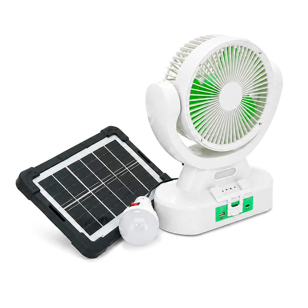 Вентилятор GDTIMES GD 8022, Solar+ вбудований акумулятор, 1*USB лампочка, Box
