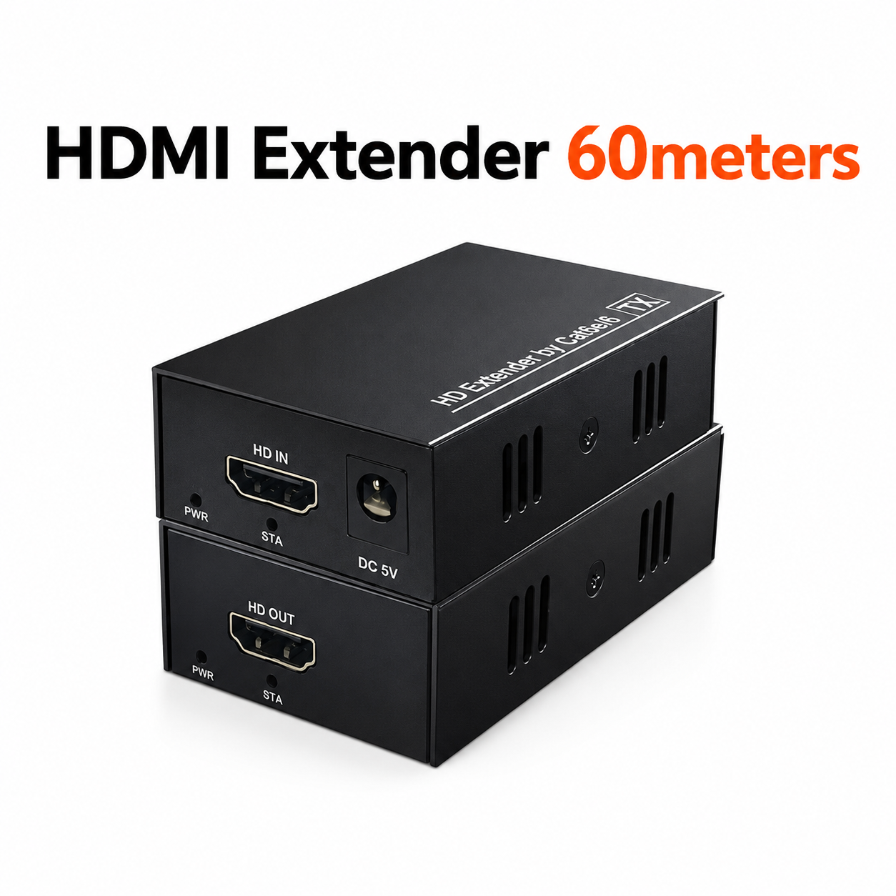 Комплект для передачі HDMI сигналу по крученій парі на 60м Pipo PP8110HE-60, 1080Р/60Hz, Cat5e/Cat6, HDMI 1.3