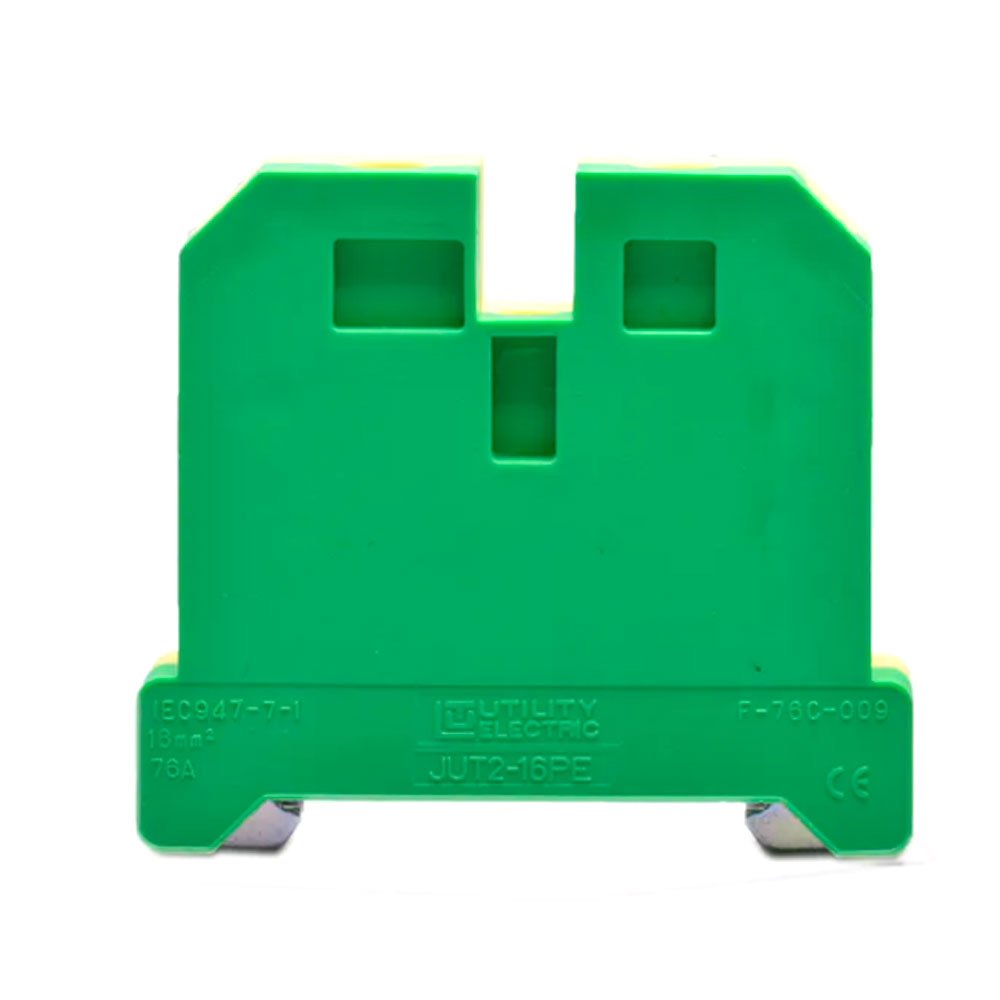 Клема гвинтова набірна EK4/35, 400V, 32А, 0.5-4мм 58х7х44 мм, Yellow-green